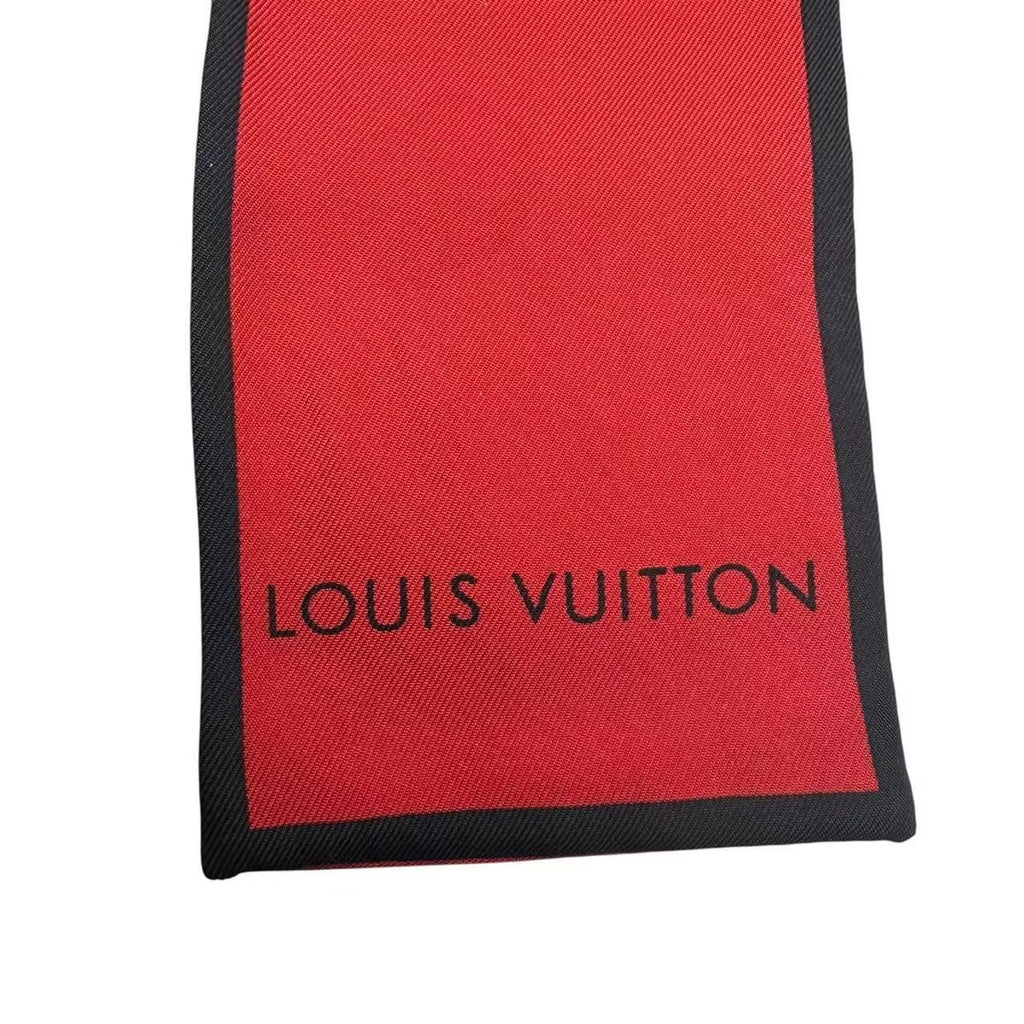 Louis Vuitton Scarf Bandeau Silk Beige Red — view 3