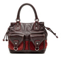 Loewe Anagram Wine Red Bold Leather Suede
