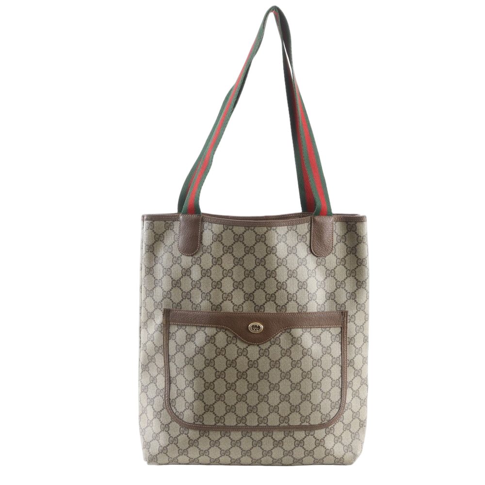 Gucci GG Supreme Sherry Line Leather Tote Shoulder