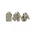 Chanel Brooch Corsage Silver 3 Piece Set Clover Bottle No.5 Pin