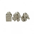 Chanel Brooch Corsage Silver 3 Piece Set Clover Bottle No.5 Pin