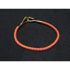 Hermes Jumbo Leather Braided Gold Bracelet Thread — view 2