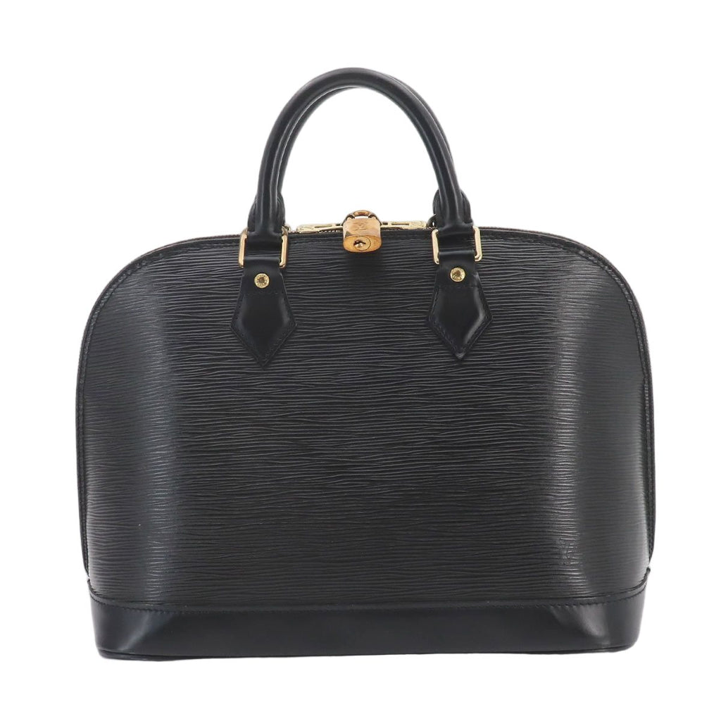 Louis Vuitton Epi Alma PM Hand Bag Leather Noir Gold