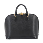 Louis Vuitton Epi Alma PM Hand Bag Leather Noir Gold