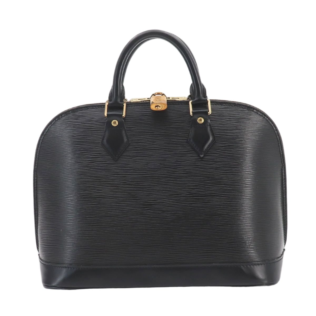 Louis Vuitton Epi Alma PM Hand Bag Leather Noir Gold