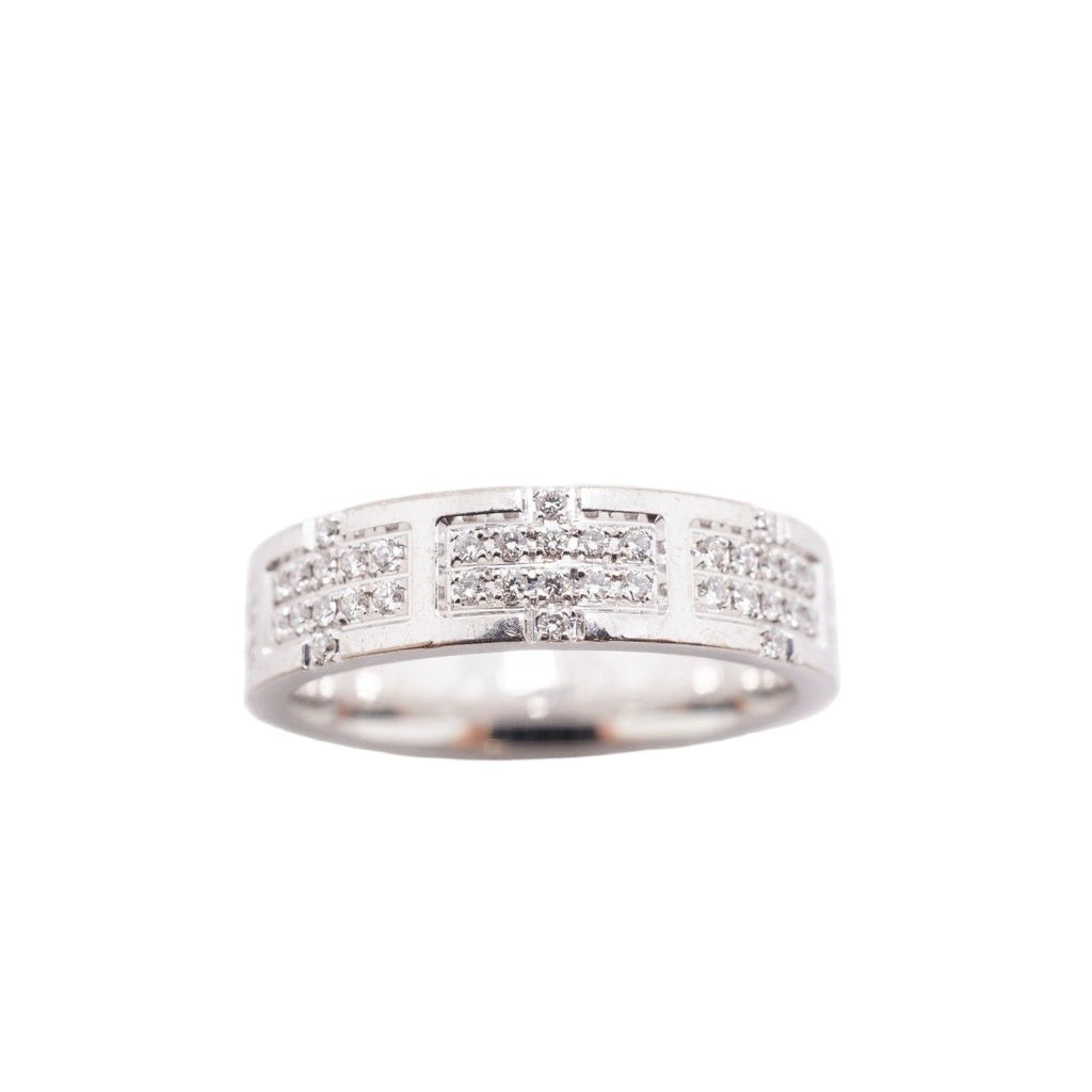 Hermes Ring Kilim 18k White Gold Diamond — view 2
