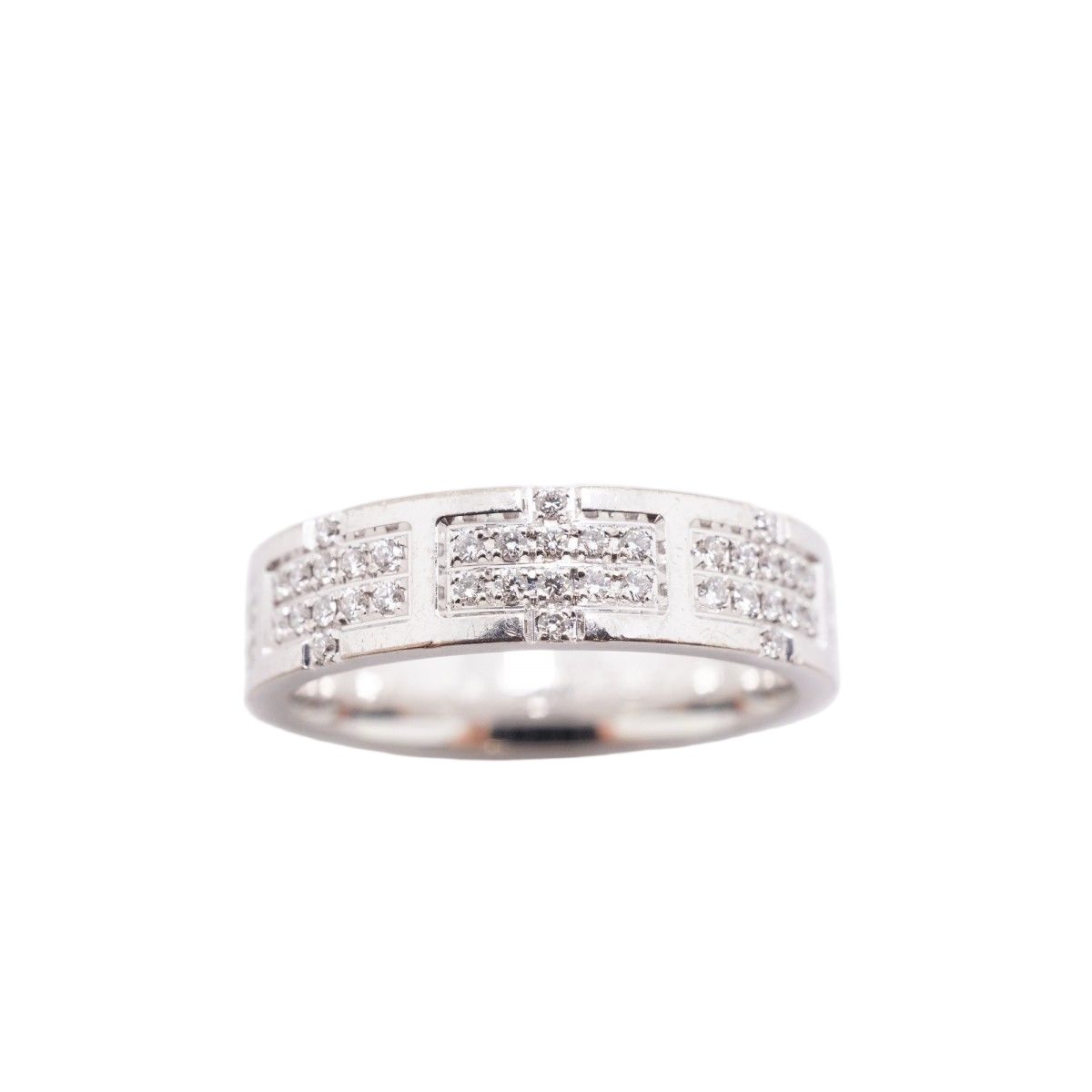 Hermes Ring Kilim 18k White Gold Diamond — view 2