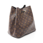 Louis Vuitton Shoulder Bag Neo Noe Noir Black Canvas Leather Brown — view 2