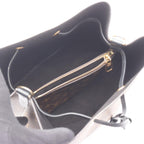 Louis Vuitton Shoulder Bag Neo Noe Noir Black Canvas Leather Brown — view 3
