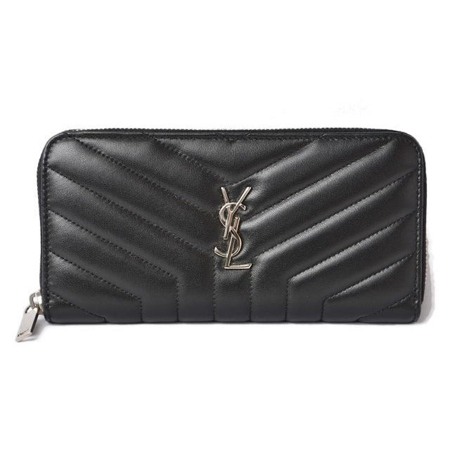 Saint Laurent Paris Long Wallet Leather Black