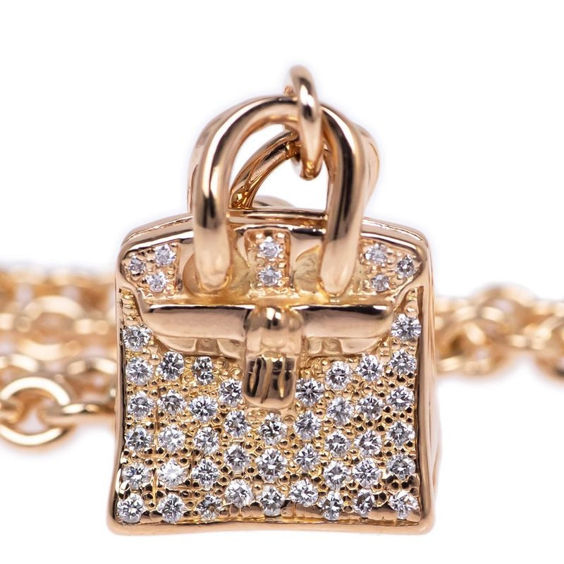 Hermes Bracelet Amulet Birkin SH 750 PG 18K Gold Diamond 0.44 CT 15 cm — view 2
