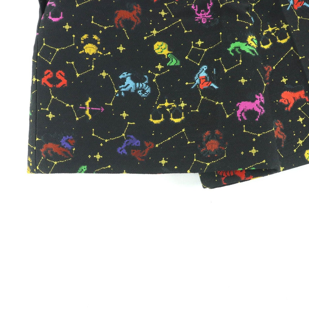 Christian Dior 241 P13 A7203 Lining 100% Silk Pixel Zodiac Center — view 4