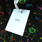 Christian Dior 241 P13 A7203 Lining 100% Silk Pixel Zodiac Center — view 7