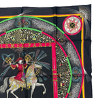 Hermes Scarf Silk Carre 90 Feux D'artifice Black — view 3