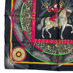 Hermes Scarf Silk Carre 90 Feux D'artifice Black — view 4