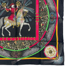 Hermes Scarf Silk Carre 90 Feux D'artifice Black — view 5