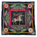 Hermes Scarf Silk Carre 90 Feux D'artifice Black
