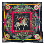 Hermes Scarf Silk Carre 90 Feux D'artifice Black