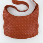 Bottega Veneta Intrecciato Shoulder Bag Orange Leather Vintage — view 3