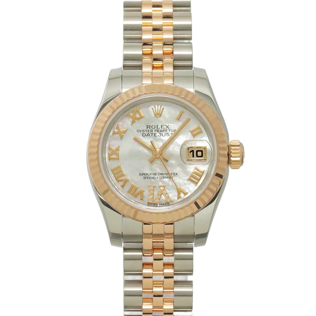 Rolex Datejust VI Diamond Roulette Watch 18k Pink Gold Automatic Winding
