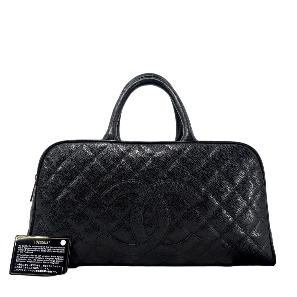 Chanel Quilted Caviar Leather Handbag