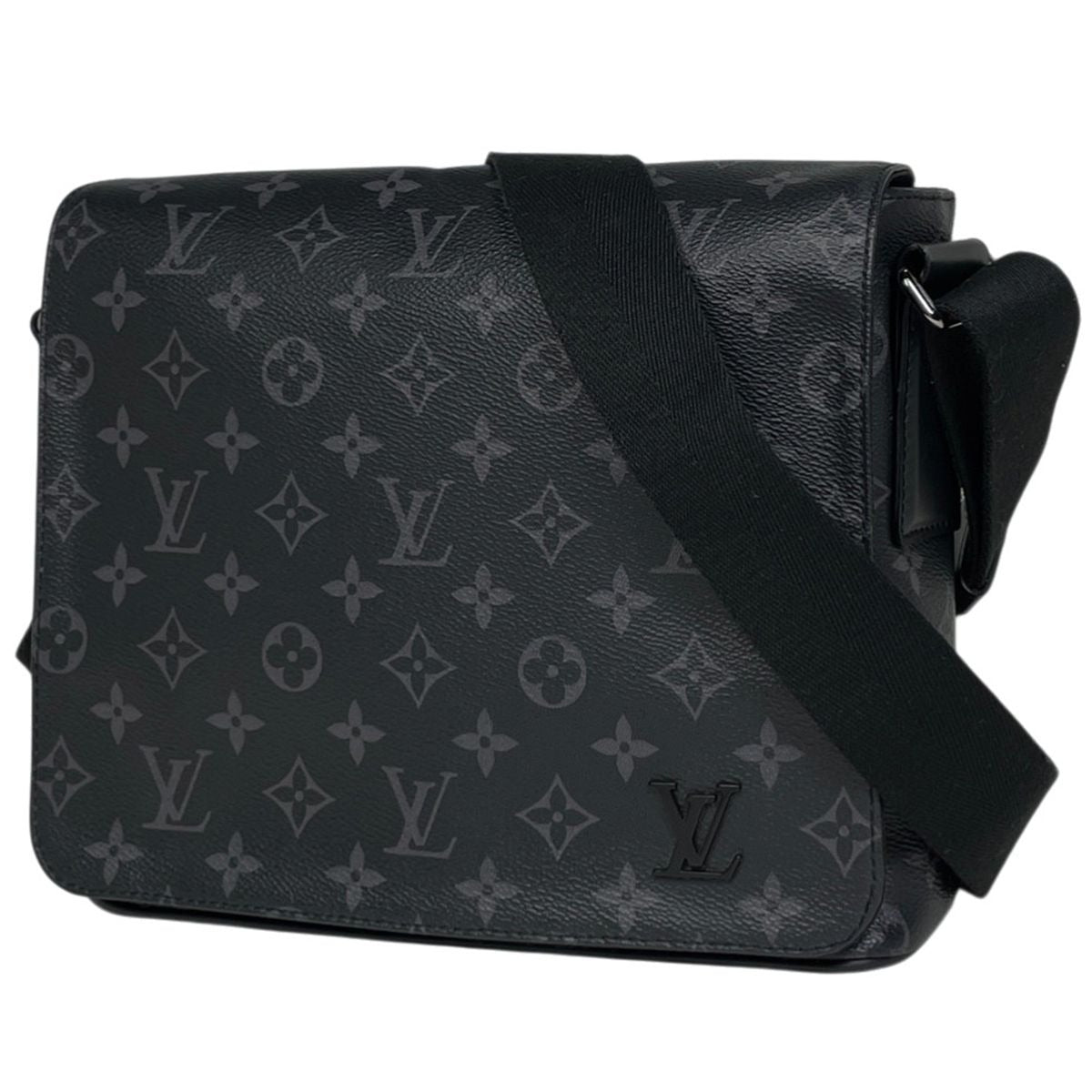 Louis Vuitton District PM NM Shoulder Crossbody Bag Monogram Eclipse Noir Black