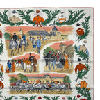 Hermes Carre 90 Scarf Silk Chantilly Racecourse White Box — view 4