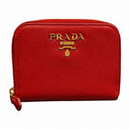 Prada 268 Compact Wallet Zip Around Coin Case