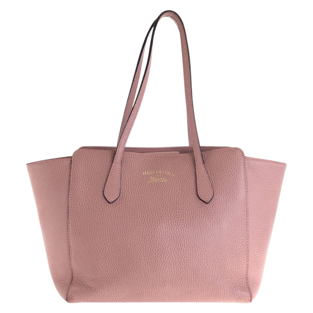 Gucci Swing Pink Leather Tote Shoulder Bag