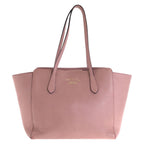 Gucci Swing Pink Leather Tote Shoulder Bag