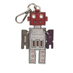 Prada Robot Key Holder Charm Multicolor Leather Metal