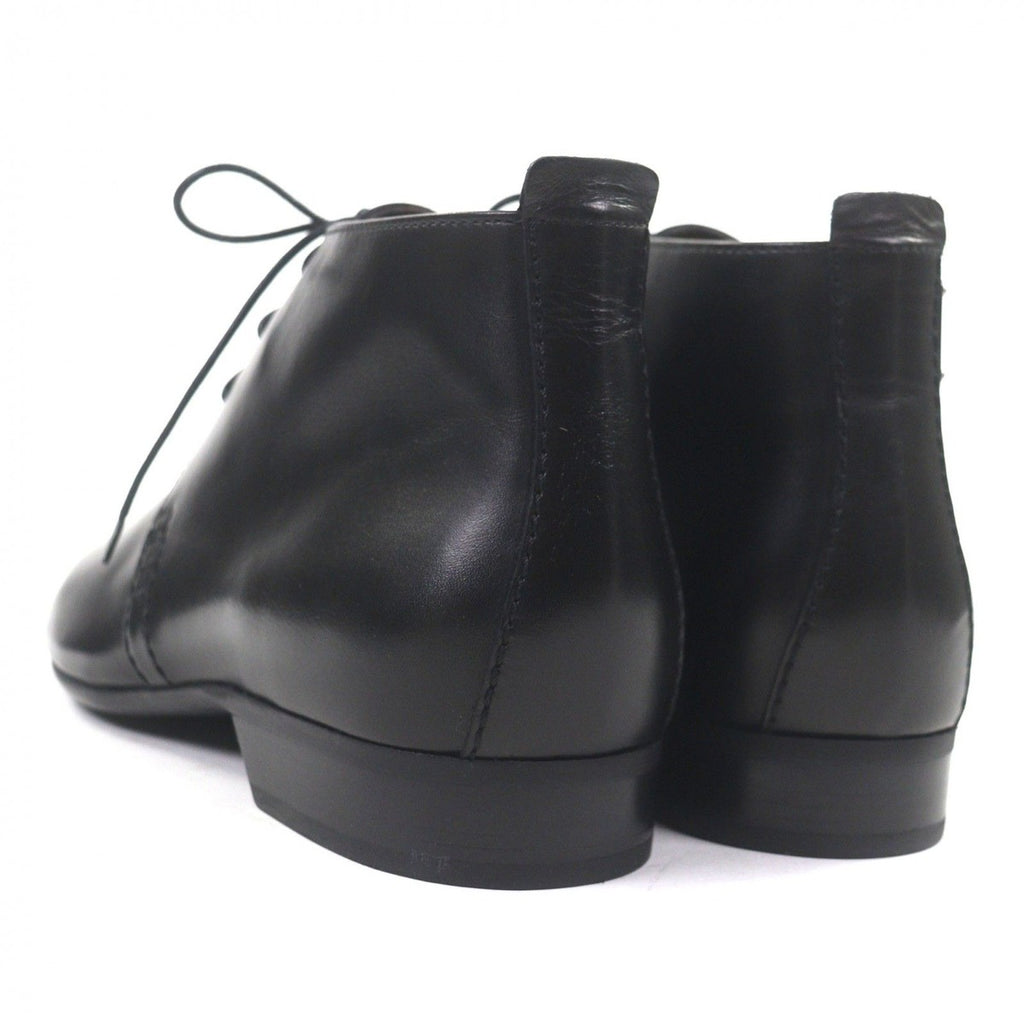 Louis Vuitton Leather LV Logo Plain Toe Lace Up Ankle Boots Black 6 — view 4