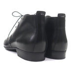 Louis Vuitton Leather LV Logo Plain Toe Lace Up Ankle Boots Black 6 — view 4