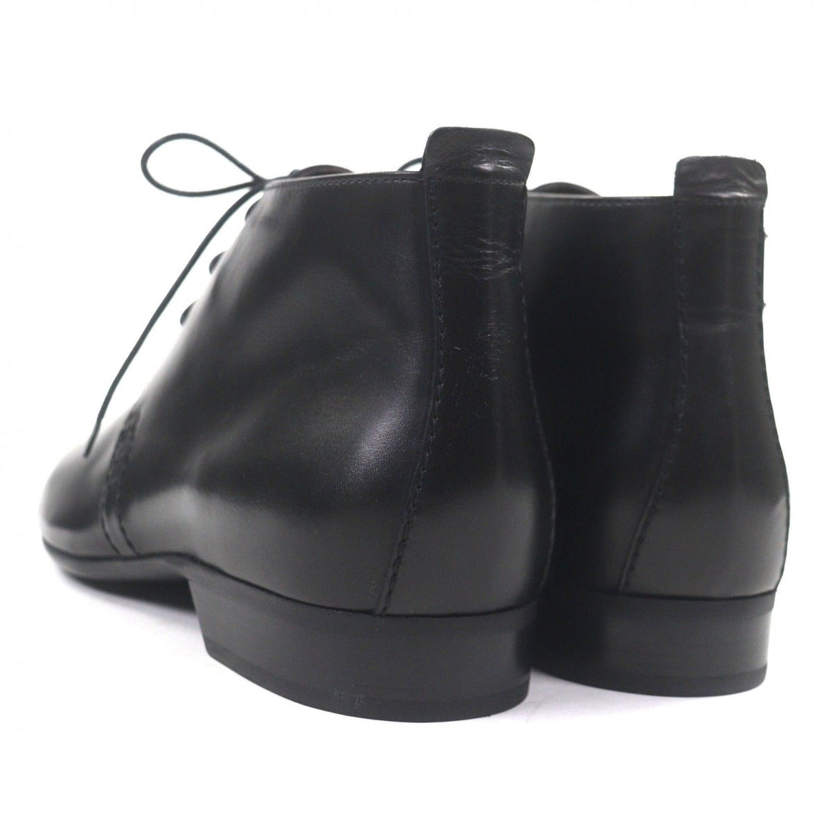 Louis Vuitton Leather LV Logo Plain Toe Lace Up Ankle Boots Black 6 — view 4