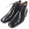 Louis Vuitton Leather LV Logo Plain Toe Lace Up Ankle Boots Black 6