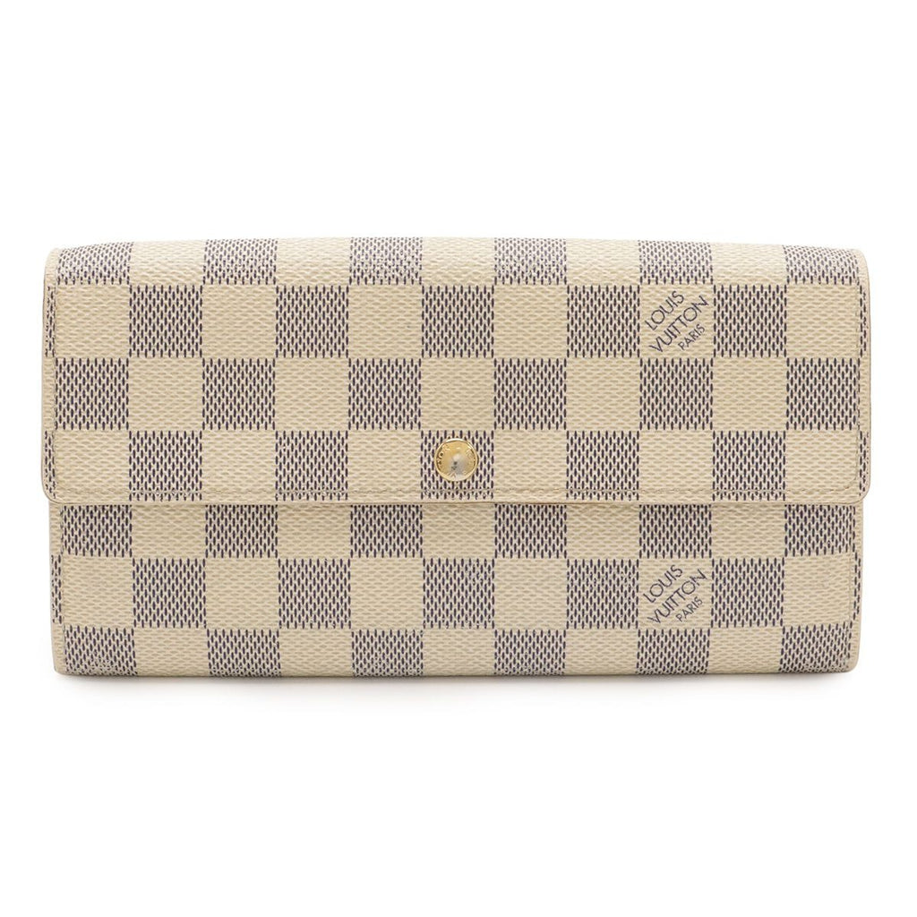 Louis Vuitton Damier Azur Portefeuille Sarah Bifold Long Wallet