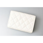 Chanel Wallet Trifold Mini Boy Caviar Leather Off White — view 3