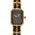Chanel Premiere M Vintage Watch Black Gold