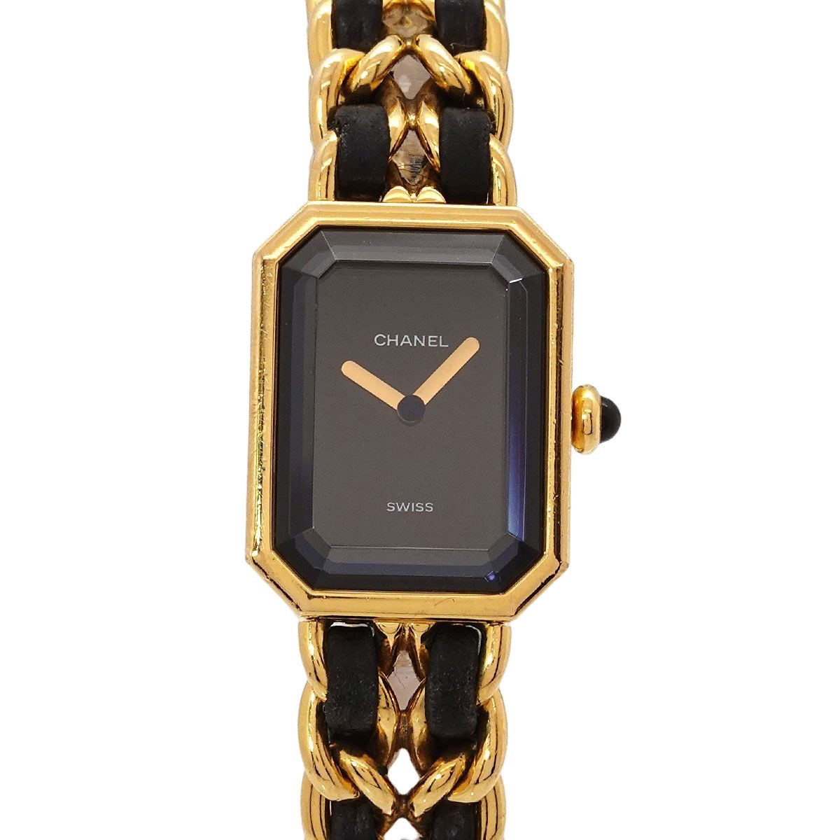 Chanel Premiere M Vintage Watch Black Gold