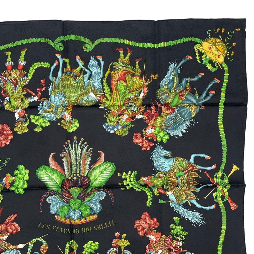Hermes Scarf Silk Carre 90 les Feres du Roi Soleil Celebration of the Sun King — view 3