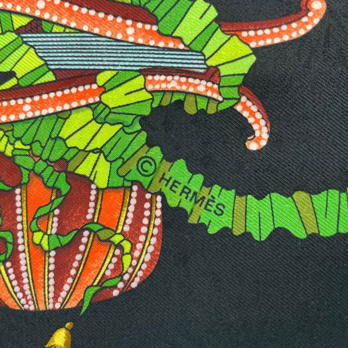 Hermes Scarf Silk Carre 90 les Feres du Roi Soleil Celebration of the Sun King — view 9