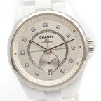 Chanel Watch Silver Ceramic Diamond — view 3