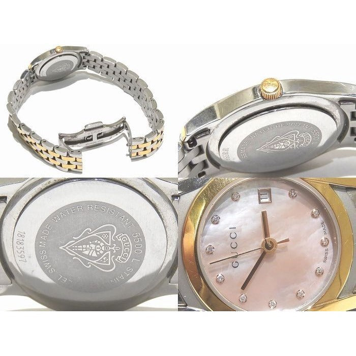 Gucci Quartz Watch Diamond Shell Dial Silver SS — view 2