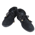 Louis Vuitton Monogram 36.5 Sneakers Lace Up Shoes Black