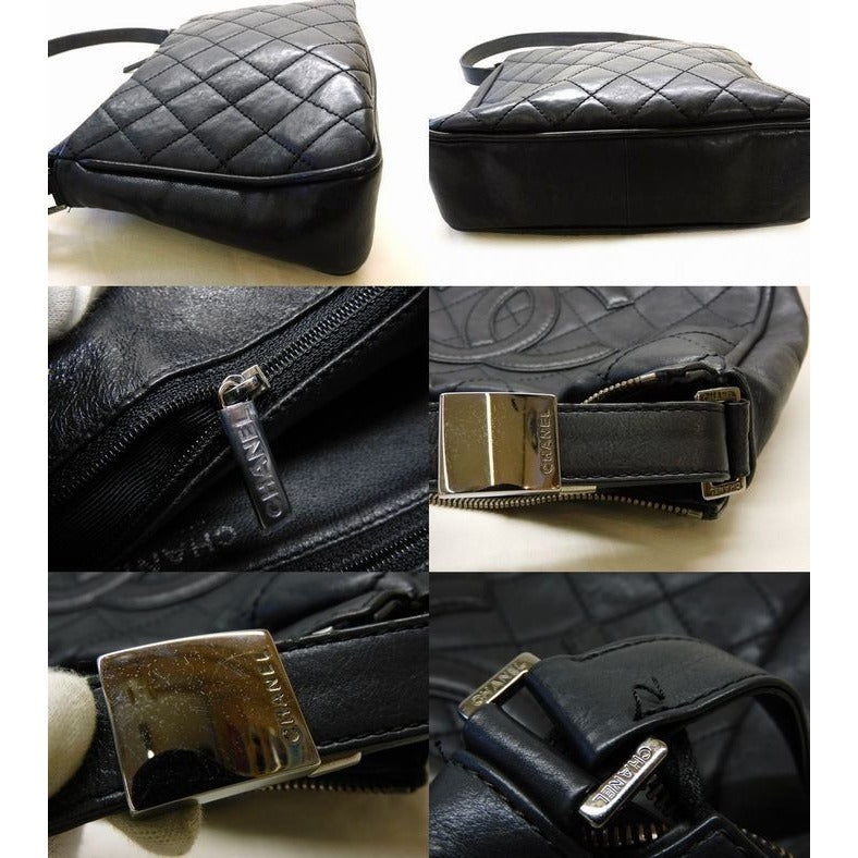 Chanel Bag Shoulder Black Leather 10 Wild Stitch Quilted — view 4
