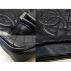 Chanel Bag Shoulder Black Leather 10 Wild Stitch Quilted — view 5