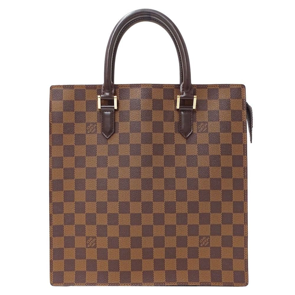 Louis Vuitton Tote Damier Canvas Venice PM Brown Handbag to School Adult