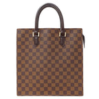Louis Vuitton Tote Damier Canvas Venice PM Brown Handbag to School Adult
