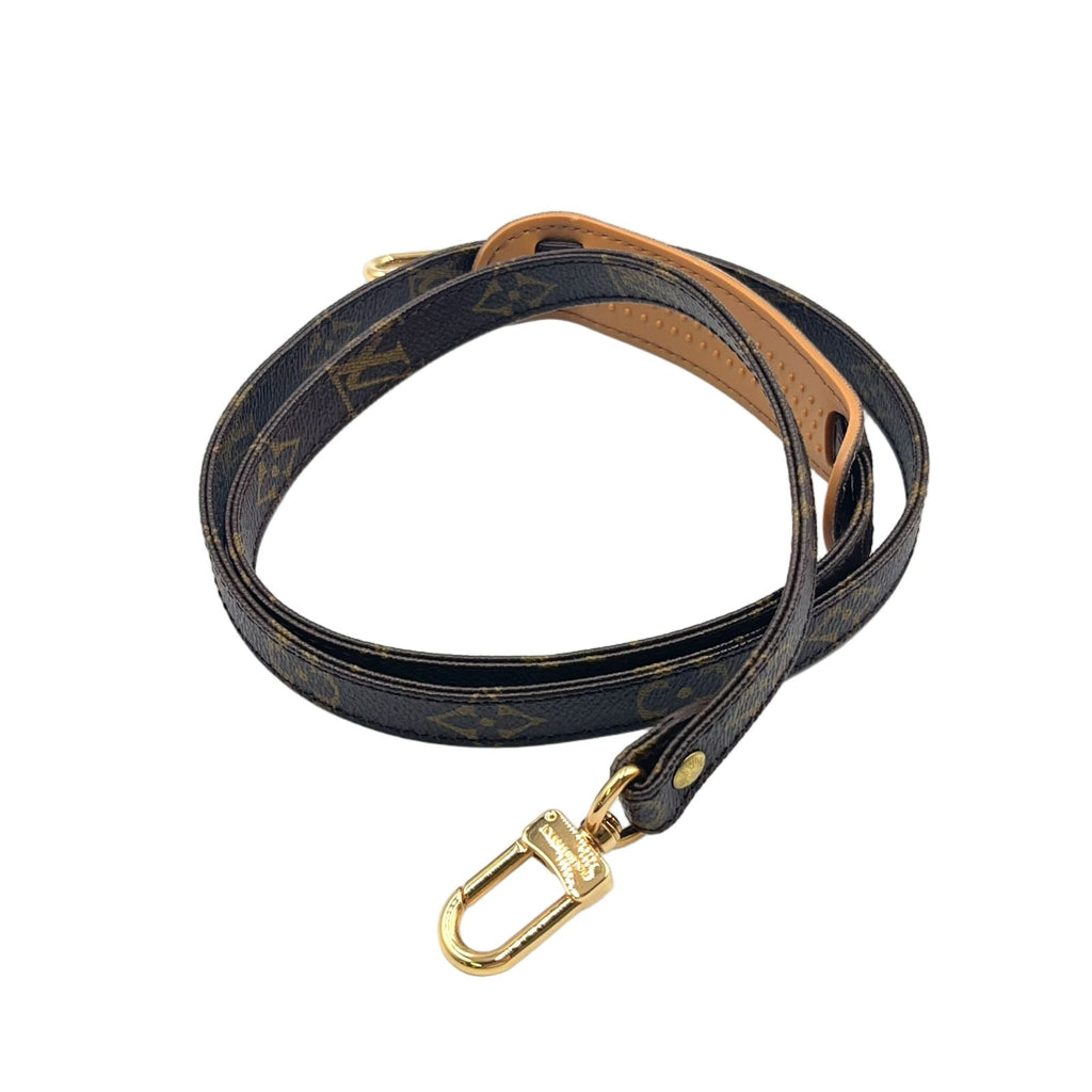Louis Vuitton Monogram Brown Shoulder Strap Gold