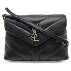 Saint Laurent Paris YSL Monogram Loulou Toy Shoulder Bag Leather Black